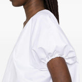 Top con scollo a v in cotone in bianco Batakovic - donna 