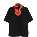 Polo con decorazione bandana in nero Kolor - uomo 