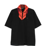 Polo con decorazione bandana in nero Kolor - uomo 