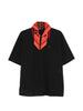 Polo con decorazione bandana in nero Kolor - uomo
