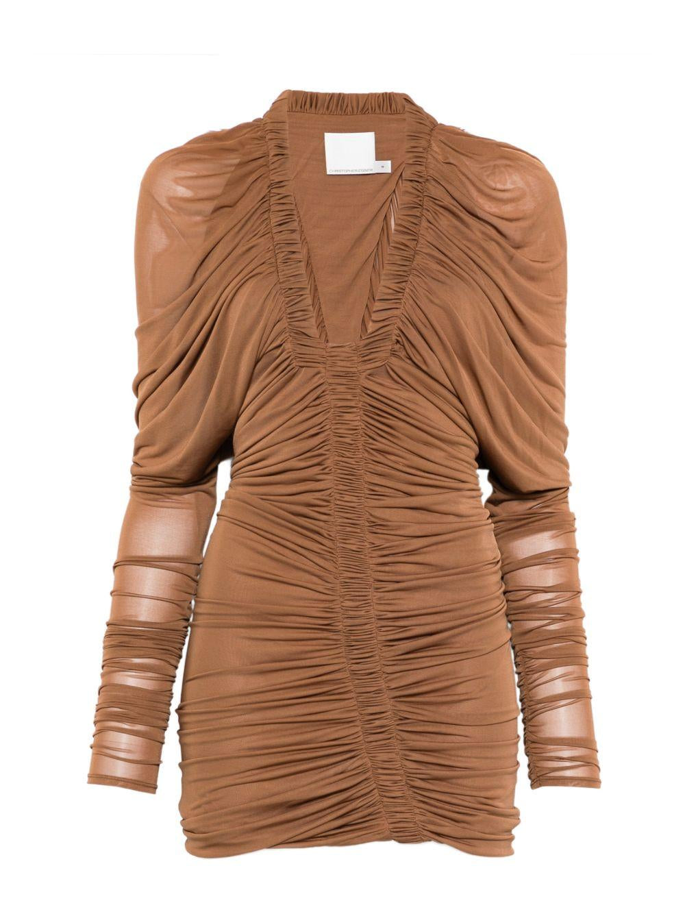 Abito mini a maniche lunghe orion in beige Christopher esber - donna 