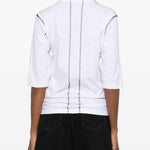 T-shirt con impunture in bianco Gr10k - donna 