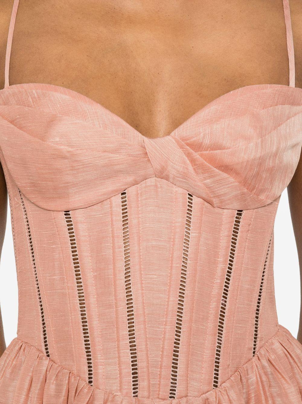 Abito mini Luna corsetto in rosa ZIMMERMANN - donna 