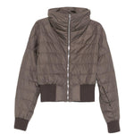 Giacca crop trapuntata in marrone Rick Owens x Moncler - unisex<BR/> 