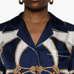 Camicia con stampa grafica in seta multicolore Bally - donna 