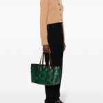 Borsa tote Japan in verde Dragon diffusion - donna 