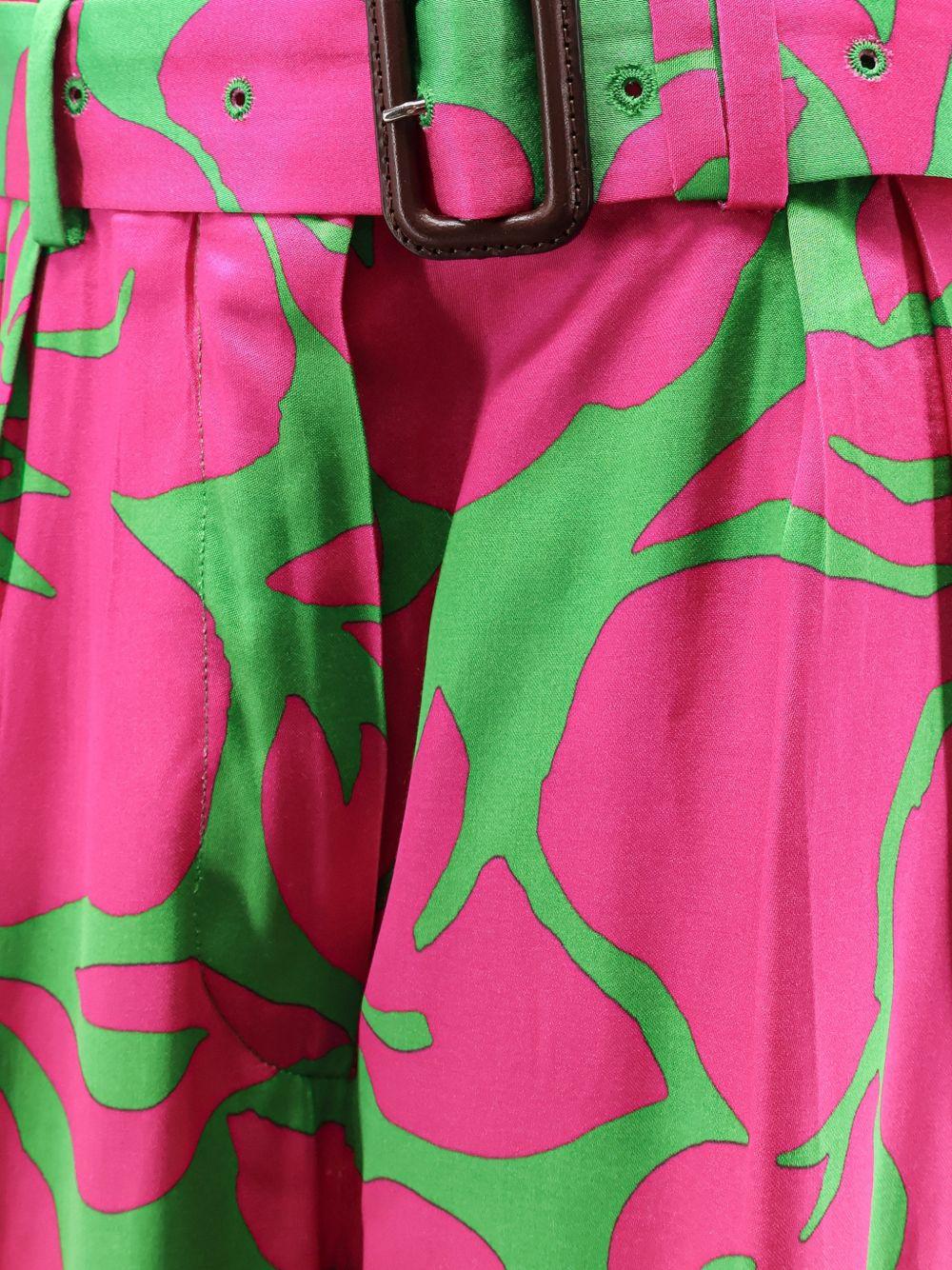 Pantaloni palazzo stampa floreale multicolor dries van noten - donna 