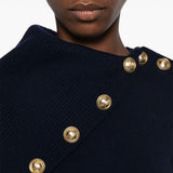 Maglia con dettaglio bottoni in blu navy Rabanne - donna 