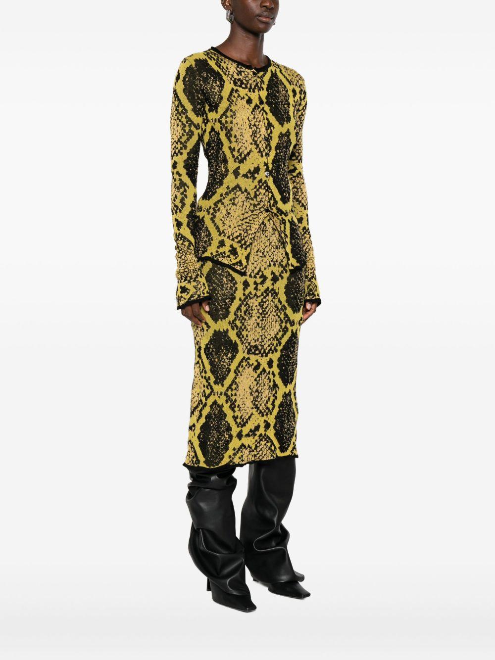 Maglia con stampa animalier in giallo The Attico - donna 