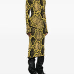 Maglia con stampa animalier in giallo The Attico - donna 