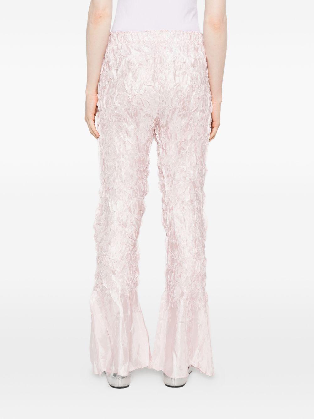 Pantaloni plissettati in rosa pallido gongdid design - donna 