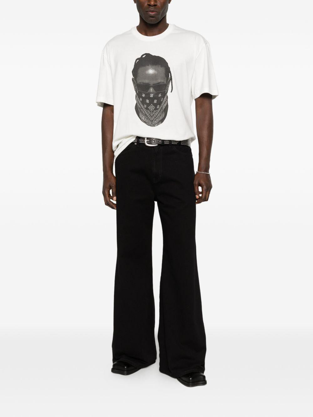 T-shirt con stampa in bianco Ih nom uh nit - uomo 