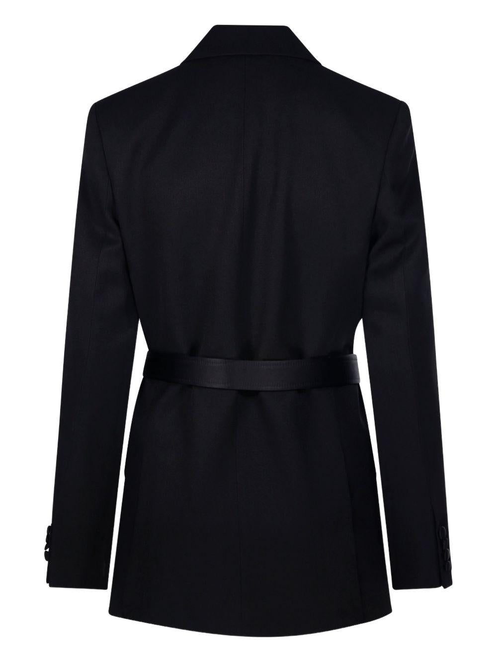 Blazer con cintura in nero Victoria beckham - donna 
