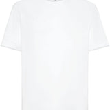 T-shirt a maniche corte in bianco Brunello cucinelli - uomo 