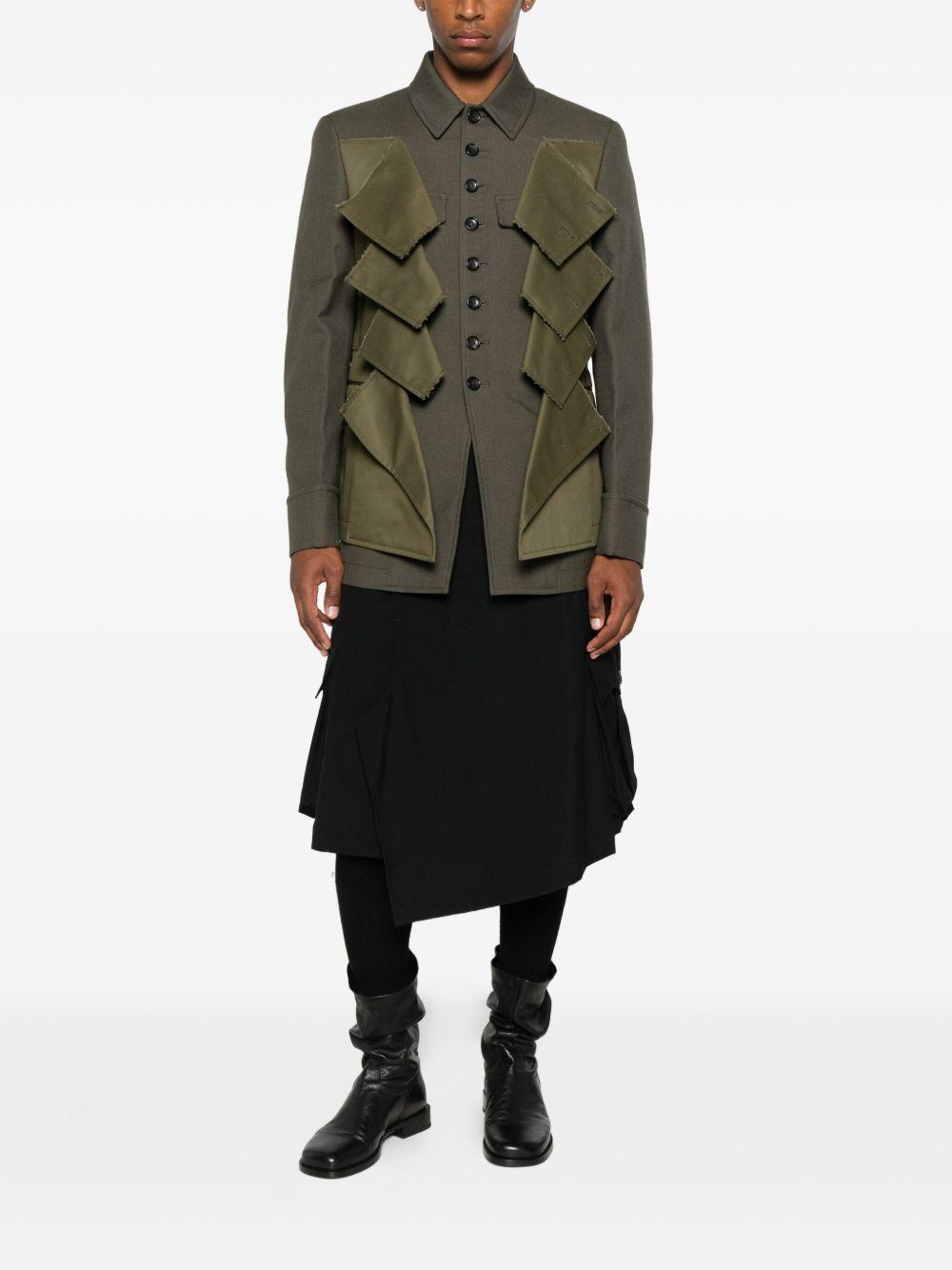 Giacca con design a pannelli in verde Comme des garcons homme plus - uomo 