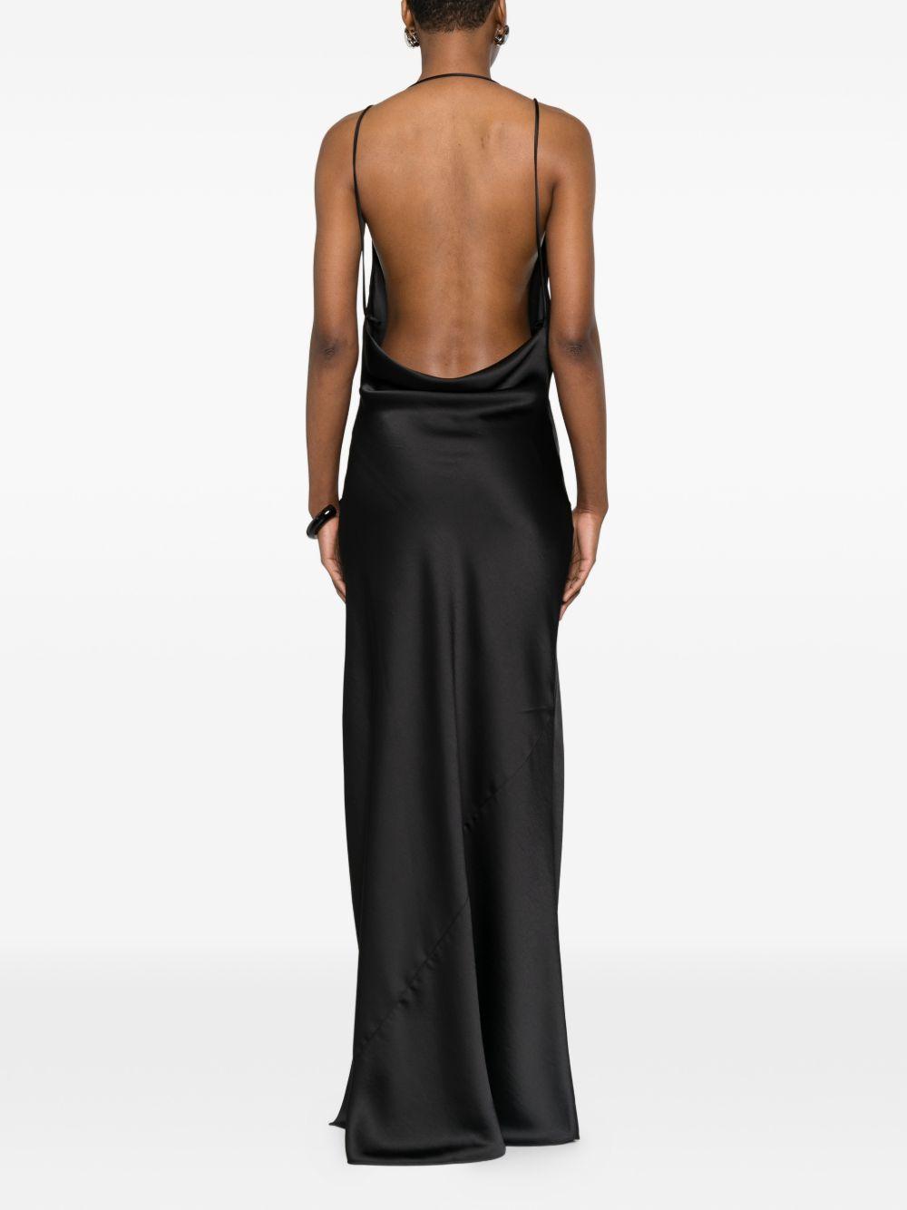 Abito con scollo a scialle in nero The Andamane - donna 