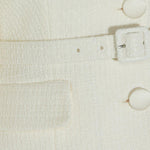 Abito midi plissettato con cintura in grigio 