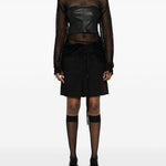 Shorts con pieghe in nero Ann Demeulemeester - donna 