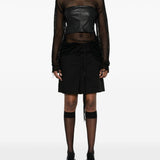 Shorts con pieghe in nero Ann Demeulemeester - donna 