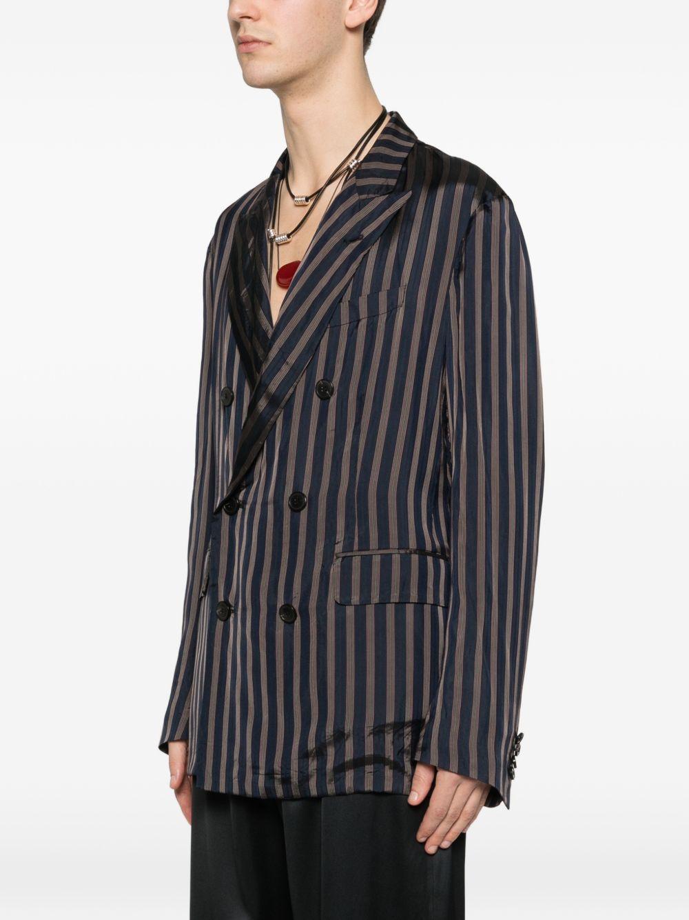 Blazer doppio petto a righe balto multicolore Dries van noten - uomo 