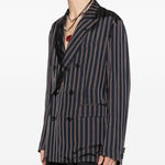 Blazer doppio petto a righe balto multicolore Dries van noten - uomo 