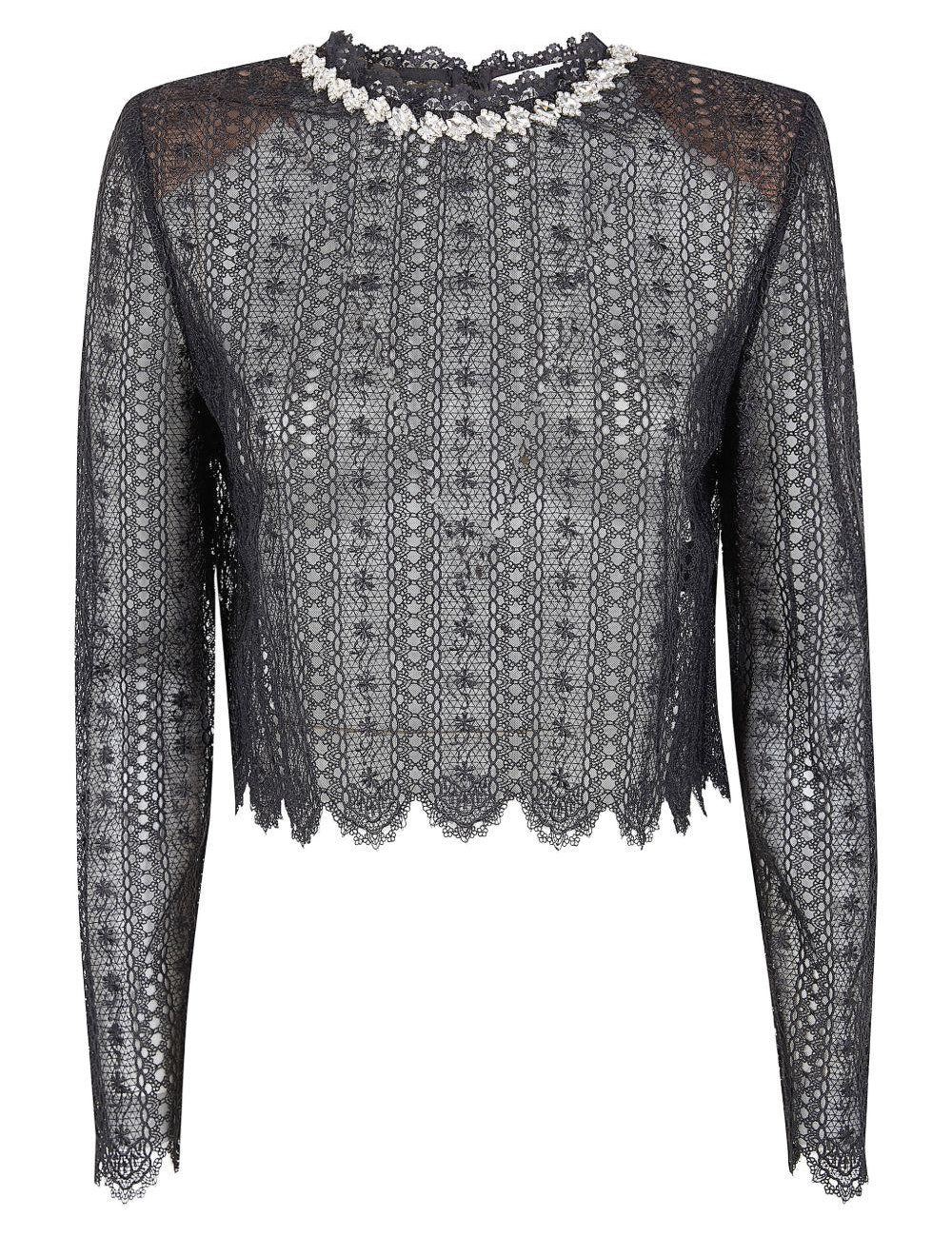Top con decorazione in nero Self-portrait - donna 