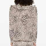 Blusa in seta con stampa leopardata in beige Alessandra rich - donna 