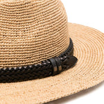 Cappello intrecciato in beige Dragon diffusion x sovani  - donna 