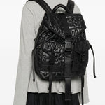 Zaino Trapuntato re-tech in nero Ganni - donna 