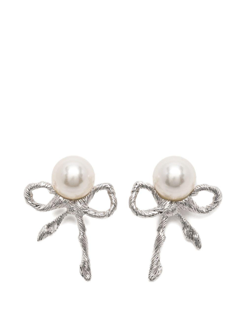 Orecchini con fiocco in corda intrecciata in argento Yvmin - donna 