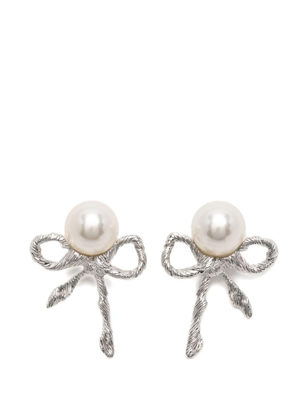 Orecchini con fiocco in corda intrecciata in argento Yvmin - donna 
