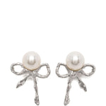 Orecchini con fiocco in corda intrecciata in argento Yvmin - donna 
