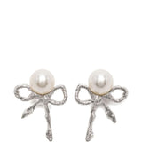 Orecchini con fiocco in corda intrecciata in argento Yvmin - donna 