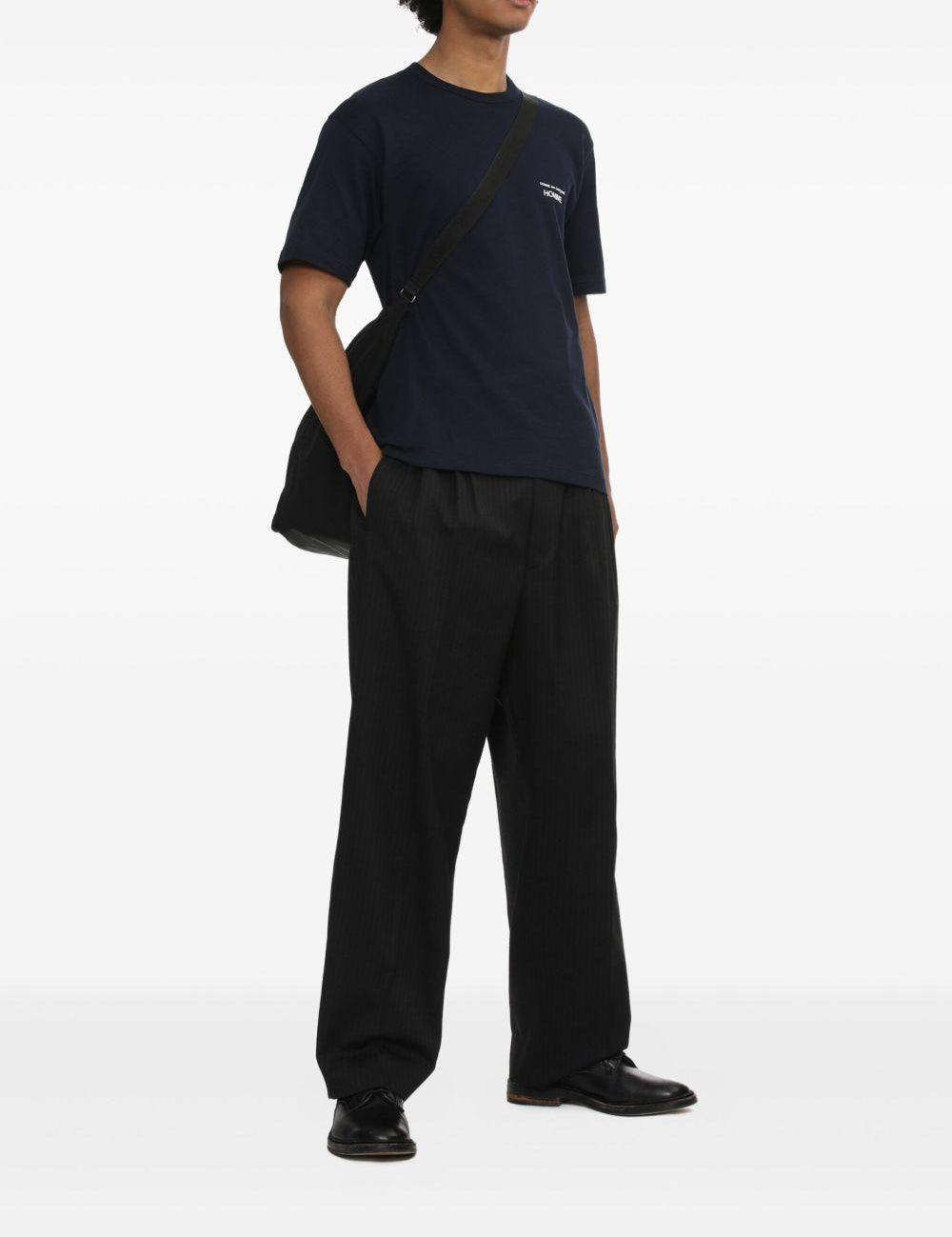 T-shirt con stampa del logo in blu Comme des garcons homme - uomo 