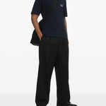 T-shirt con stampa del logo in blu Comme des garcons homme - uomo 