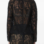 Blusa in pizzo in nero 