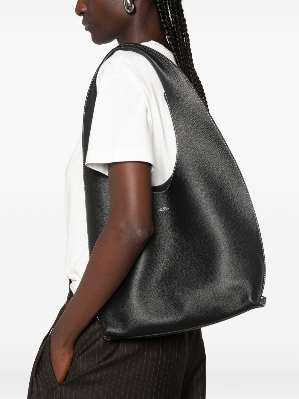 Borsa a spalla pelle nera 