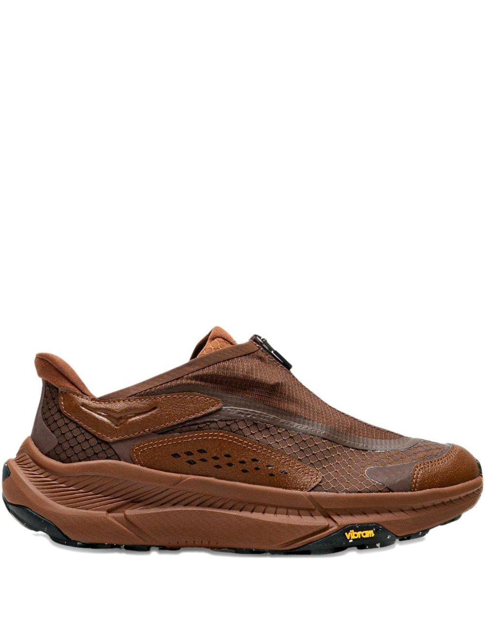 Sneakers Project Transport con zip in marrone 