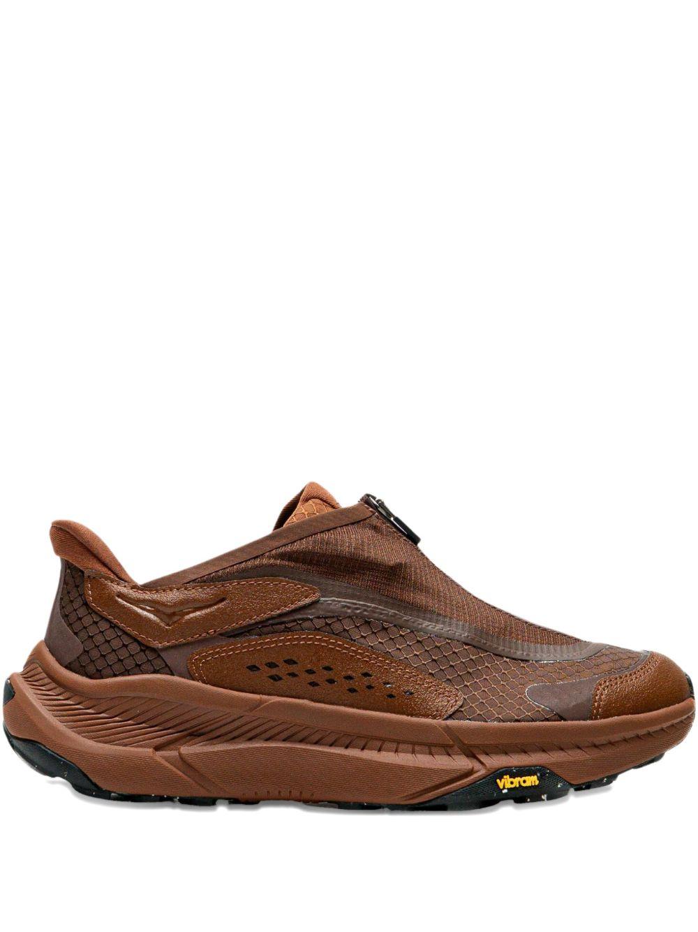 Sneakers Project Transport con zip in marrone 