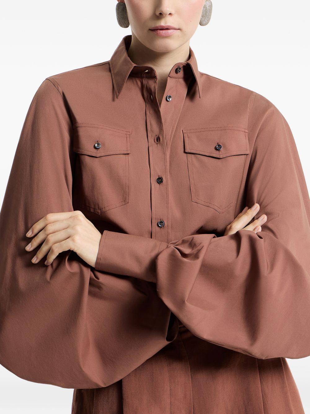 Camicia con maniche a sbuffo in rosa Brunello Cucinelli - donna 