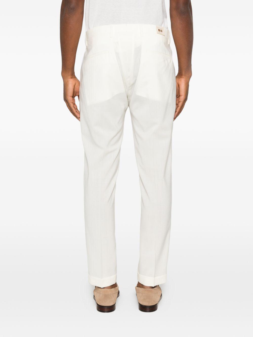 Pantaloni Tibero con pieghe pressate in bianco Briglia 1949 - uomo 