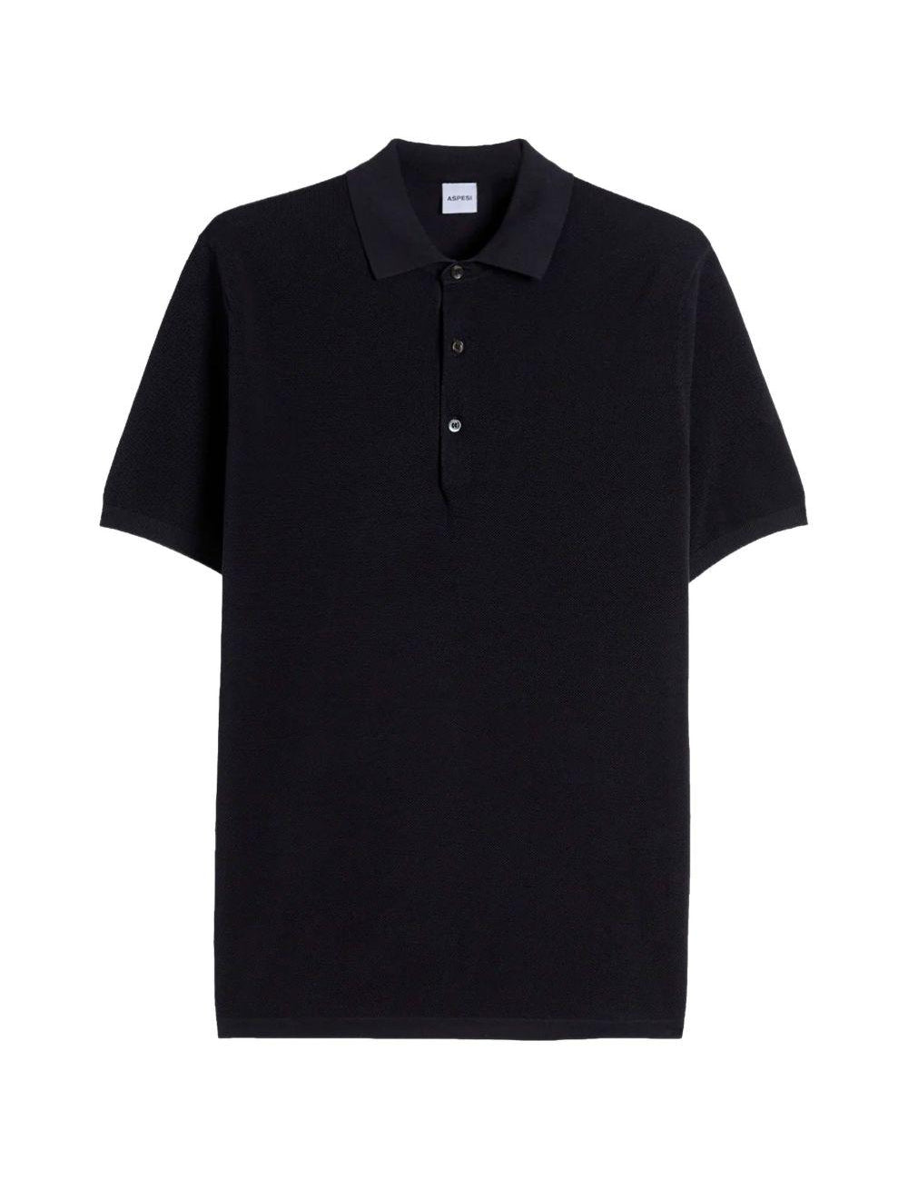 Polo con bottoni in blu Aspesi - uomo 