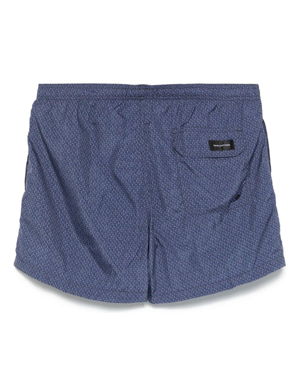 Costume da bagno con stampa in blu Tagliatore - uomo 