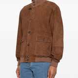 Giacca bomber in pelle in marrone Fay - uomo 