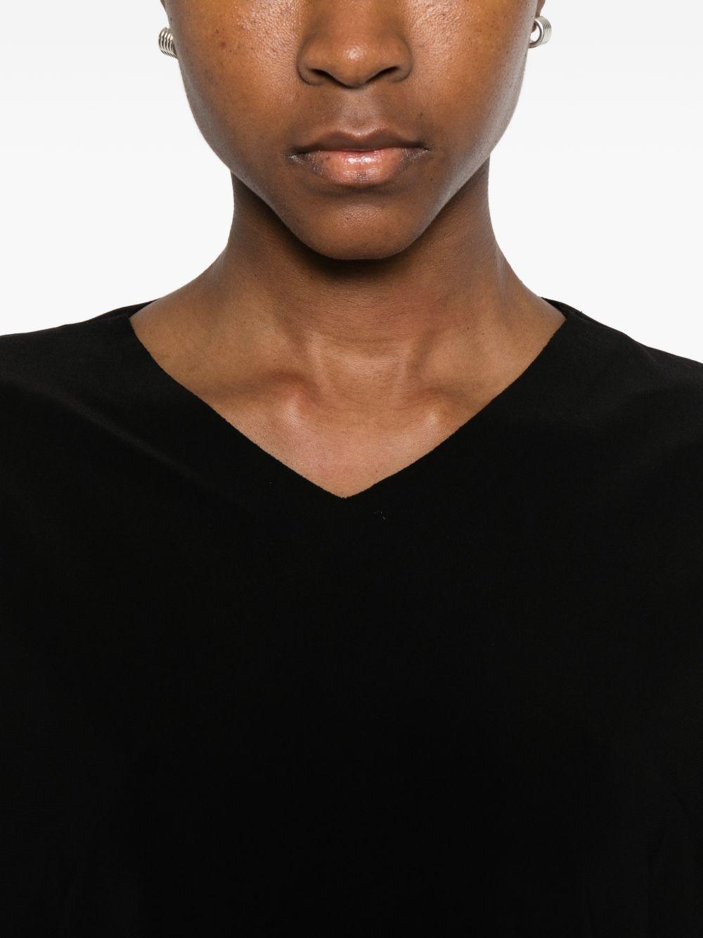 Camicetta drappeggiata in nero Norma kamali - donna 