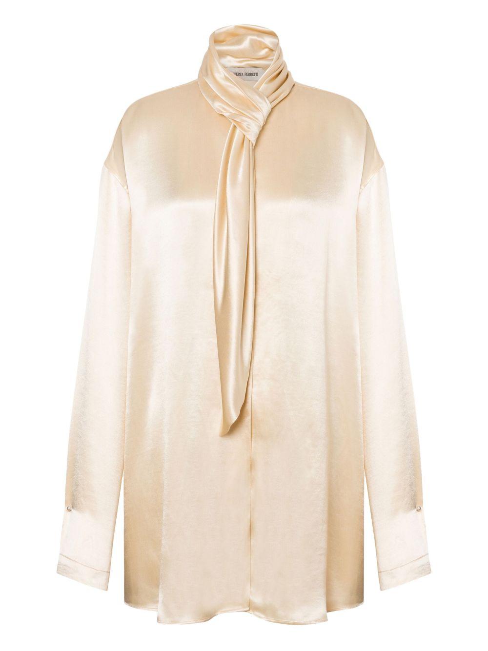 Blusa in raso in beige Alberta ferretti - donna 