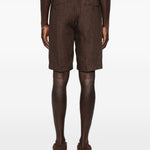 Pantaloncini chino con coulisse in marrone Briglia 1949 - uomo 