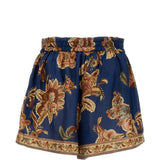 Shorts con stampa paisley aster in blu Zimmermann - donna 