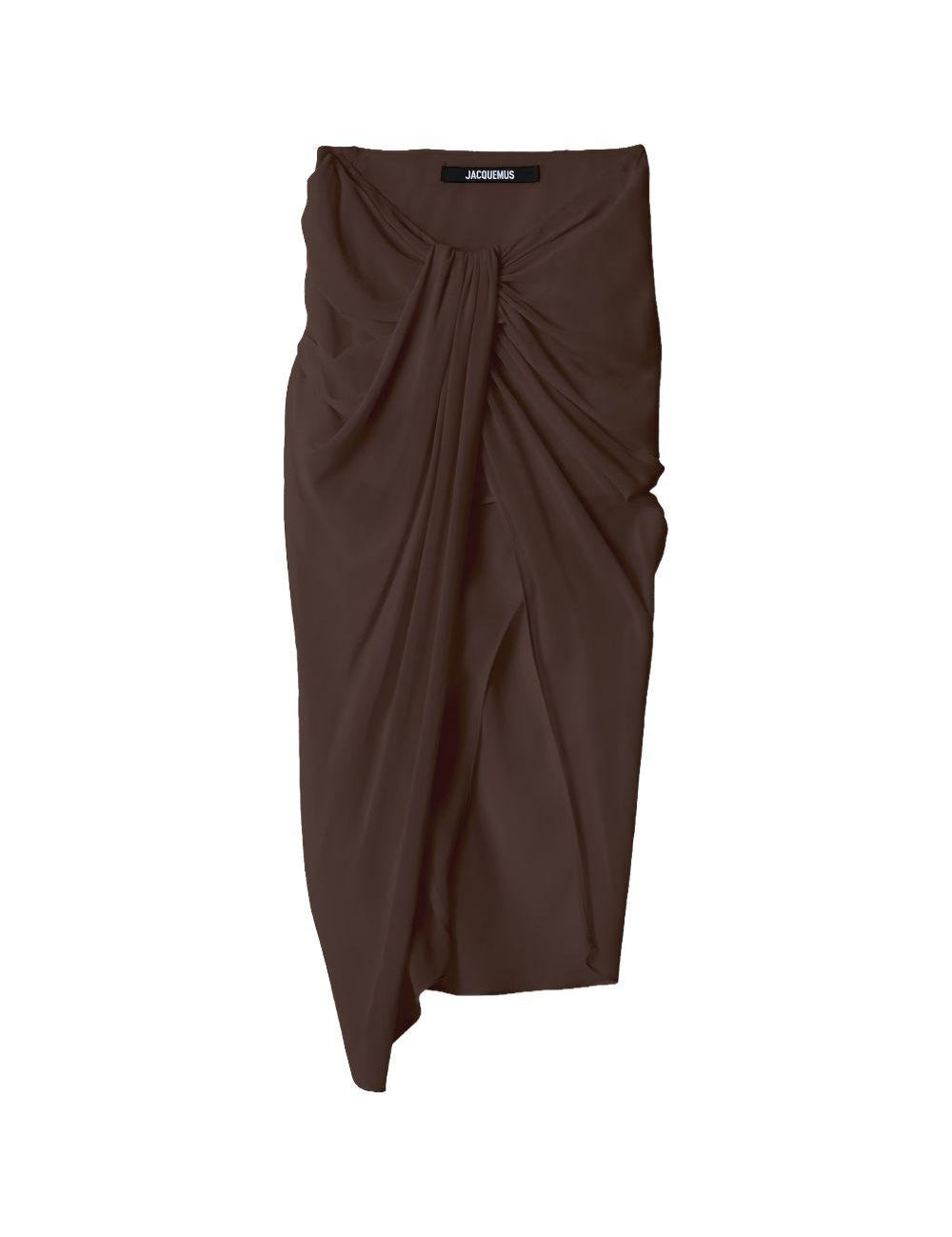 Gonna la jupe pareo in marrone Jacquemus - donna 