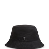 Cappello bucket con logo in nero Ami paris - unisex 